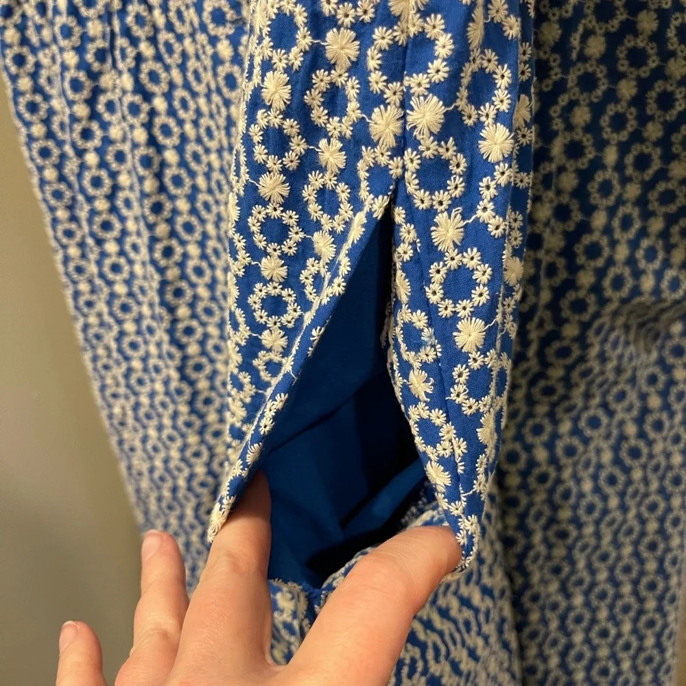 Pomander Place Blue and White Floral Dress M - Picture 11 of 12